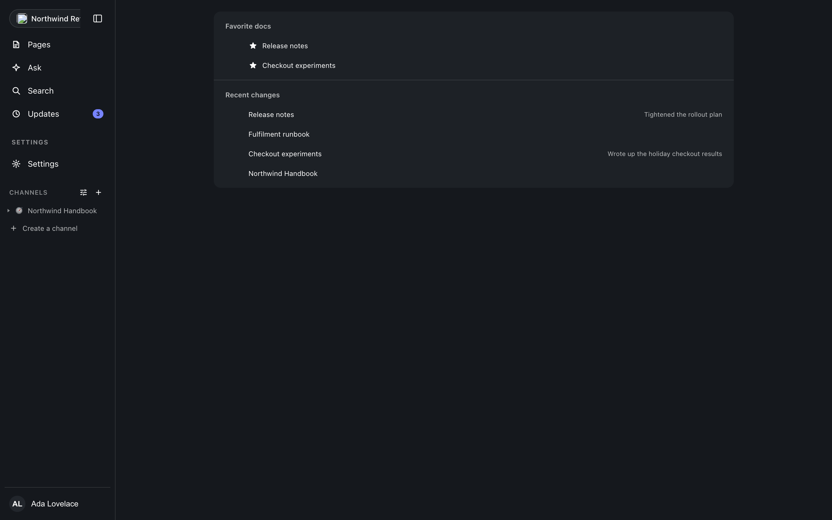 The console Home screen, dark theme